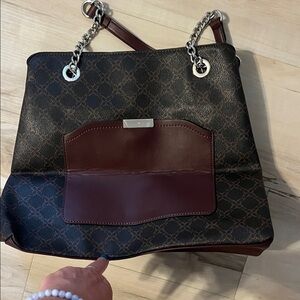 Nine West Black and Brown Shoulder Bag